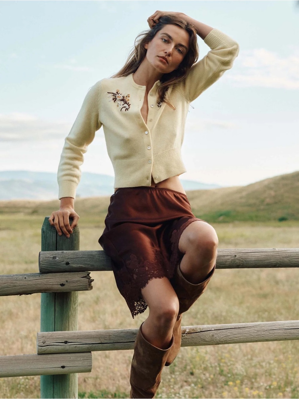 NWT Doen Elowette Skirt in Cafe Brun